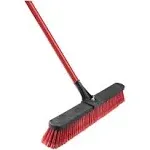 Libman 1189 24" Multi-Surface Push Broom with Clamp Handle - 4/Case