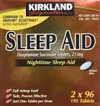 Signature Nighttime Sleep Aid (Doxylamine Succinate 25 Mg), 192 Tablet