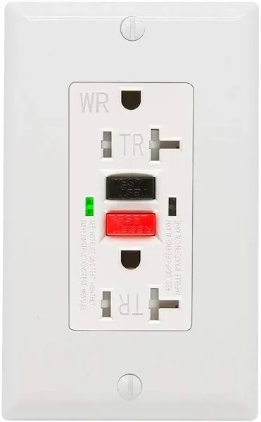 Gfci Outlet 20 Amp Ul Listed Tamperresistan<wbr/>t Weather Resistant Receptacle Indoor