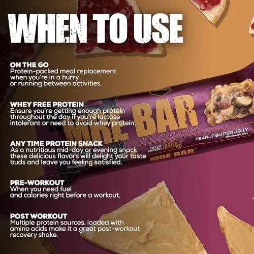 MRE Bar - Peanut Butter Jelly (12 Bars)