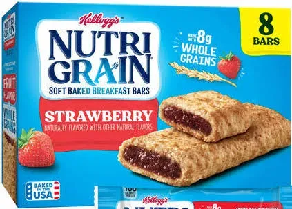 Nutri-Grain Soft Baked Breakfast Bars Made with Whole Grains Kids Snacks Valu...