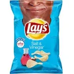 Lay's Salt and Vinegar Potato Chips 7.75 Oz Plastic Bag