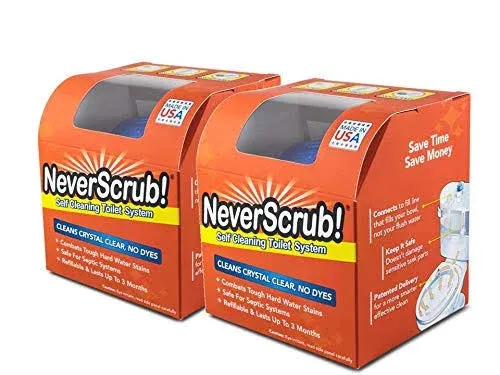 NeverScrub – Automatic Toilet Cleaning System – Effortless and Automatic – 2 Pack