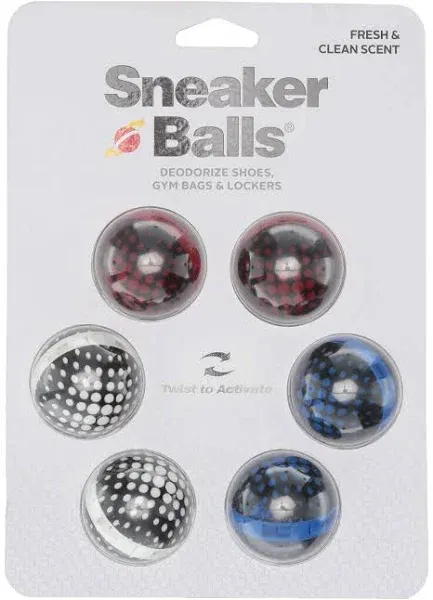 Sneaker Balls 6-Pack Shoe Freshener Fresh &amp; Clean Scent New