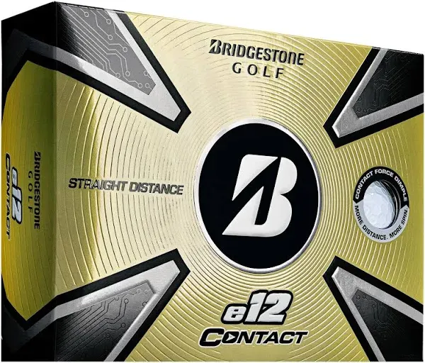 PlayBetter Bridgestone 2023 e12 Contact Golf Balls | Multi-Packs | FLEXATIV Cover Technology & Contact Force Dimple | 46% More Surface Contact (Two Dozen, White)