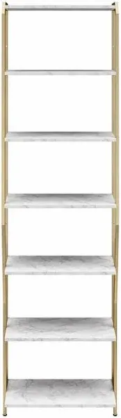 CosmoLiving by Cosmopolitan Closet System 24&#034;W Wall Mount Adjustable Wood White