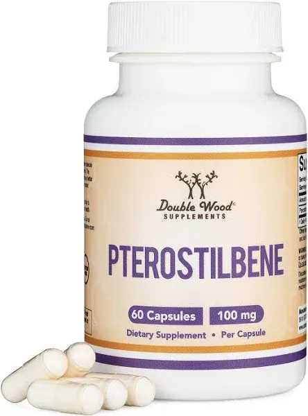 Double Wood Supplements Pterostilbene 100mg Capsules