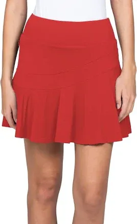 IBKUL Women's Solid Flounce Skort