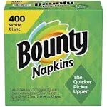 Bounty Quilted Lunch Napkin, 1-Ply, White, 400 Napkins/Pack (06356)