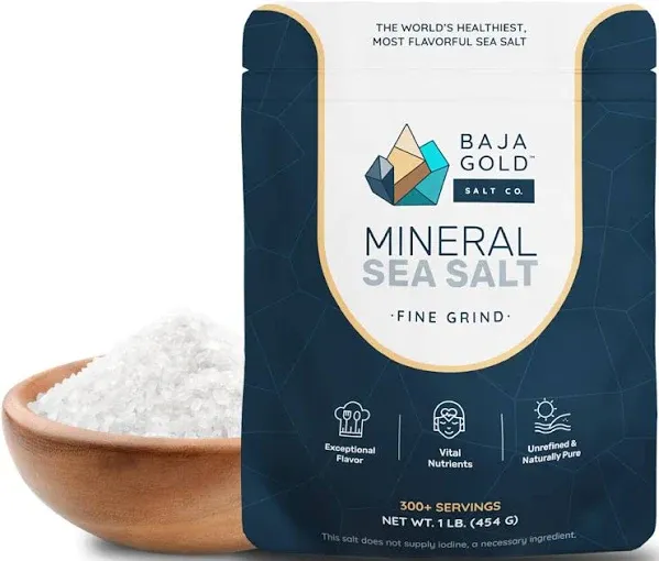 Baja Gold Mineral Sea Salt Fine Grind / 5 lb.