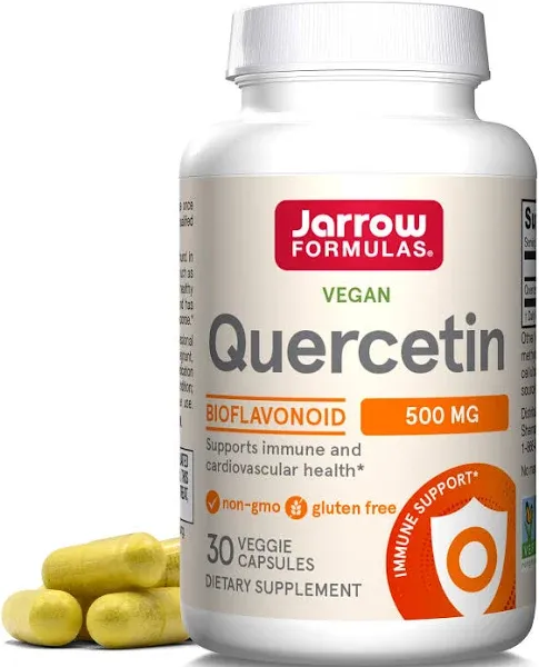 Jarrow Formulas Quercetin 500mg Vegetarian Dietary Supplement - 100 Capsules