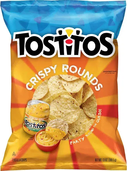 Tostitos Crispy Rounds Tortilla Chips, 3 oz - Case of 28