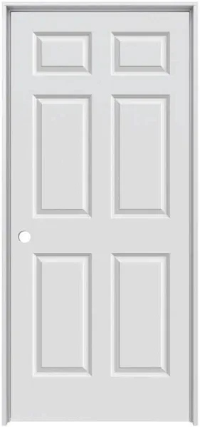 Masonite Traditional 80-in 6-panel Textured Hollow Core Molded Composite Slab Door