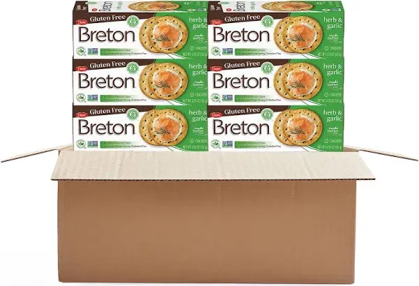 Breton Crackers Gluten Free Herb & Garlic