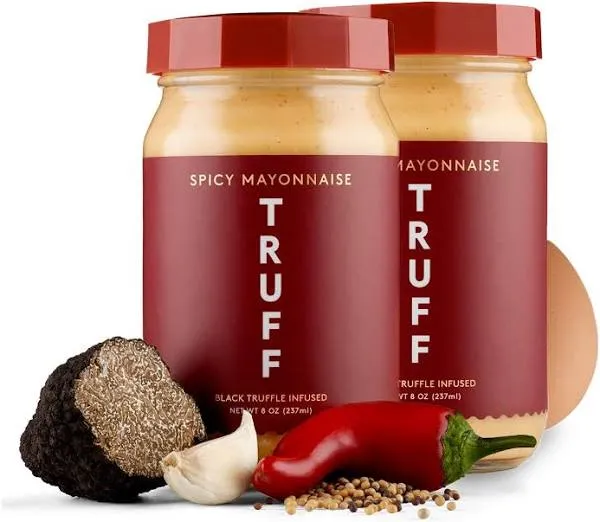 (SET OF 2!!!) NEW | TRUFF Gourmet Mayonnaise | Spicy + Original | 8fl oz bottles