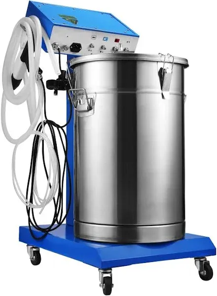 50W Electrostatic Powder Coating Machine, 45L Hopper 450g/min Includes Spray Gun