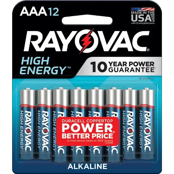 Rayovac Alkaline AAA Batteries, 48/Pack