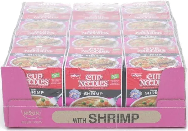 Nissin Cup Noodles Shrimp Ramen Noodle Soup (1.69 lbs)