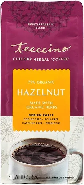 Teeccino Herbal Coffee Hazelnut Medium Roast