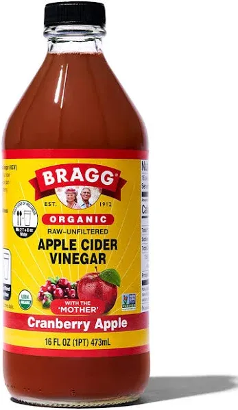 Bragg Cranberry Apple Cider Vinegar, Organic, - 16 fl oz