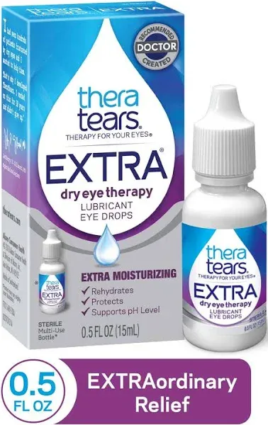 Theratears Extra Lubricant Eye Drops, Dry Eye Therapy - 0.5 fl oz