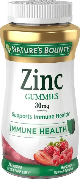 Nature&#039;s Bounty Zinc Immune Support Gummies, 30 Mg, 70 Ct