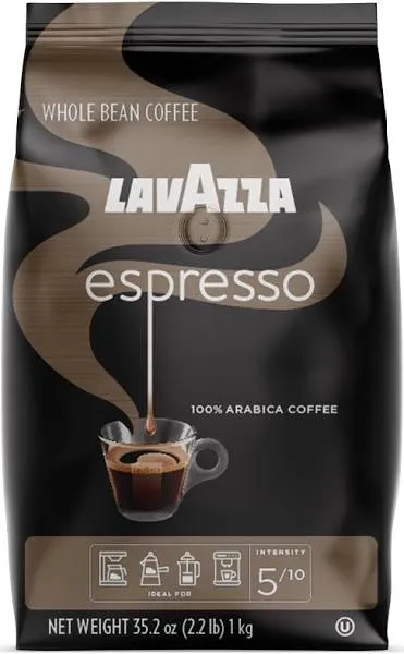 Lavazza Espresso Italiano Whole Bean Coffee Blend, Medium Roast,Premium Quality Arabic, 2.2 Pound (Pack of 2) (Packaging may vary)