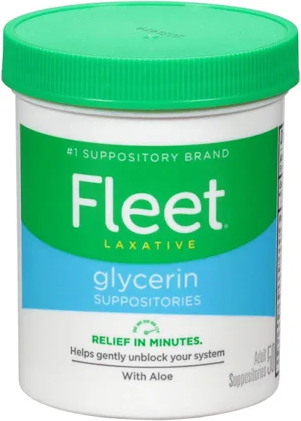 Fleet Adult Glycerin Suppositories, 24 Count