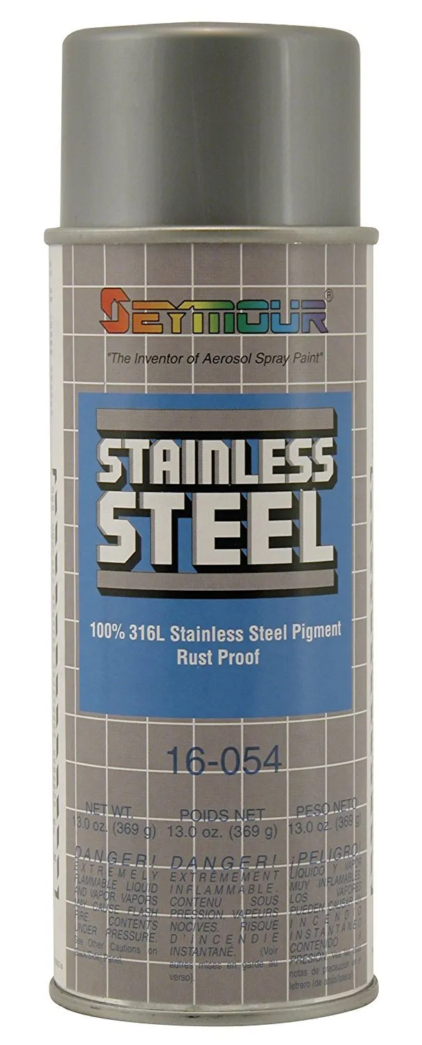 Stainless Steel Rust Protective Spray Paint - STAINLESS STEEL SPRAY 16 Oz. Ca...