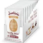 Justins Peanut Butter, Classic, Squeeze Packs - 10 pack, 1.15 oz packs