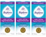 Replens Long Lasting Vaginal Moisturizer, 35 G (Pack of 3) 14 Applications and One Reusable Applicator by Replens