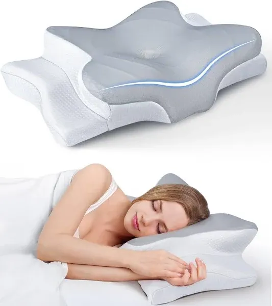 Ultra Pain Relief Cooling Pillow: Adjustable Memory Foam, Ergonomic Support USA!