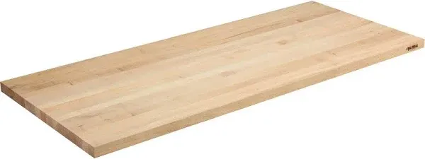 Workbench Top - Maple Butcher Block Square Edge, 72" W x 36" D x 2-1/4" Thick