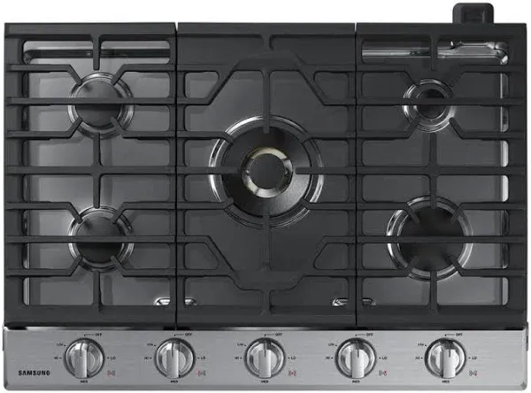 Samsung NA30N7755TS 30" Gas Cooktop with 22K BTU Dual Power Burner in Stainless Steel