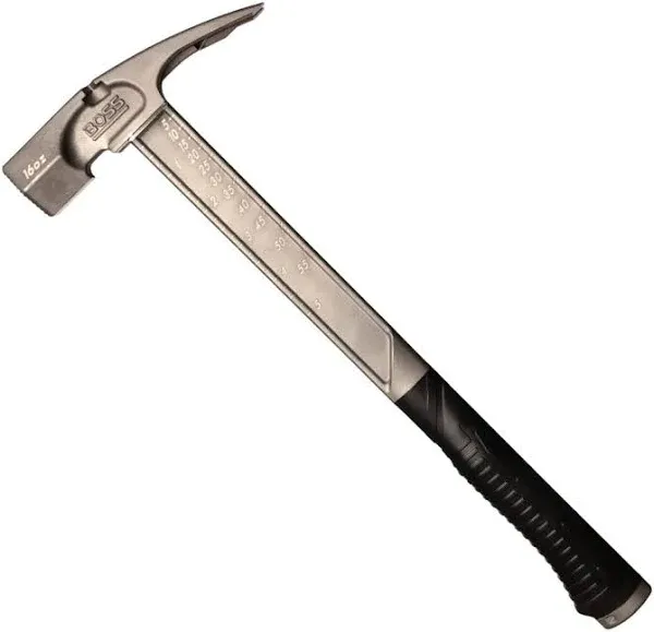 BOSS Hammer Pro Series 16 Oz. Milled-Face Framing Hammer with Titanium Handle