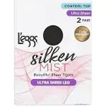 L'eggs Silken Mist Ultra Sheer Leg with Control Top, 2 CT, Size Q+