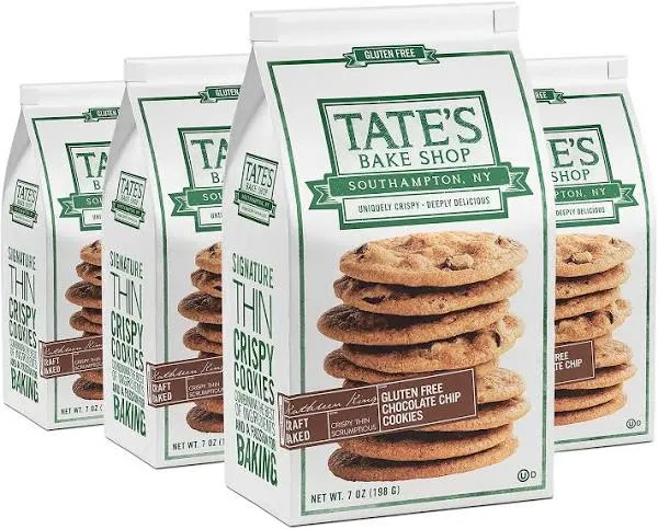 Tate's Bake Shop Chocolate Chip Cookies, Family Size 3 Pack Jjs( 21 oz each )