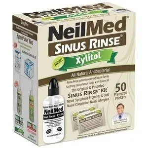 NeilMed Sinus Rinse Kit Xylitol 50 Count EXP 2026-02 FREE SHIPPING ORDER NOW!