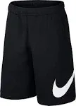 Nike Drawstring Athletic Shorts Men&#x27;s Large Black Logo Pockets Activewear Sports