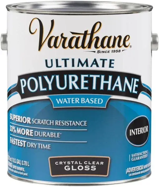 1/2 Pt Crystal Clr Varathane WaterBased Inter Polyurethane Semi-Gloss