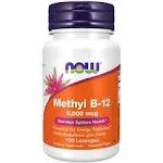 Methyl B-12 5000mcg (120 Pastilhas) - Now Foods