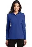 Port Authority L500LS Ladies Silk Touch Long Sleeve Polo - Royal - Xs