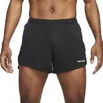 Nike Men's Dri-Fit Track Club 3" Brief-Lined Running Shorts, Large, Black