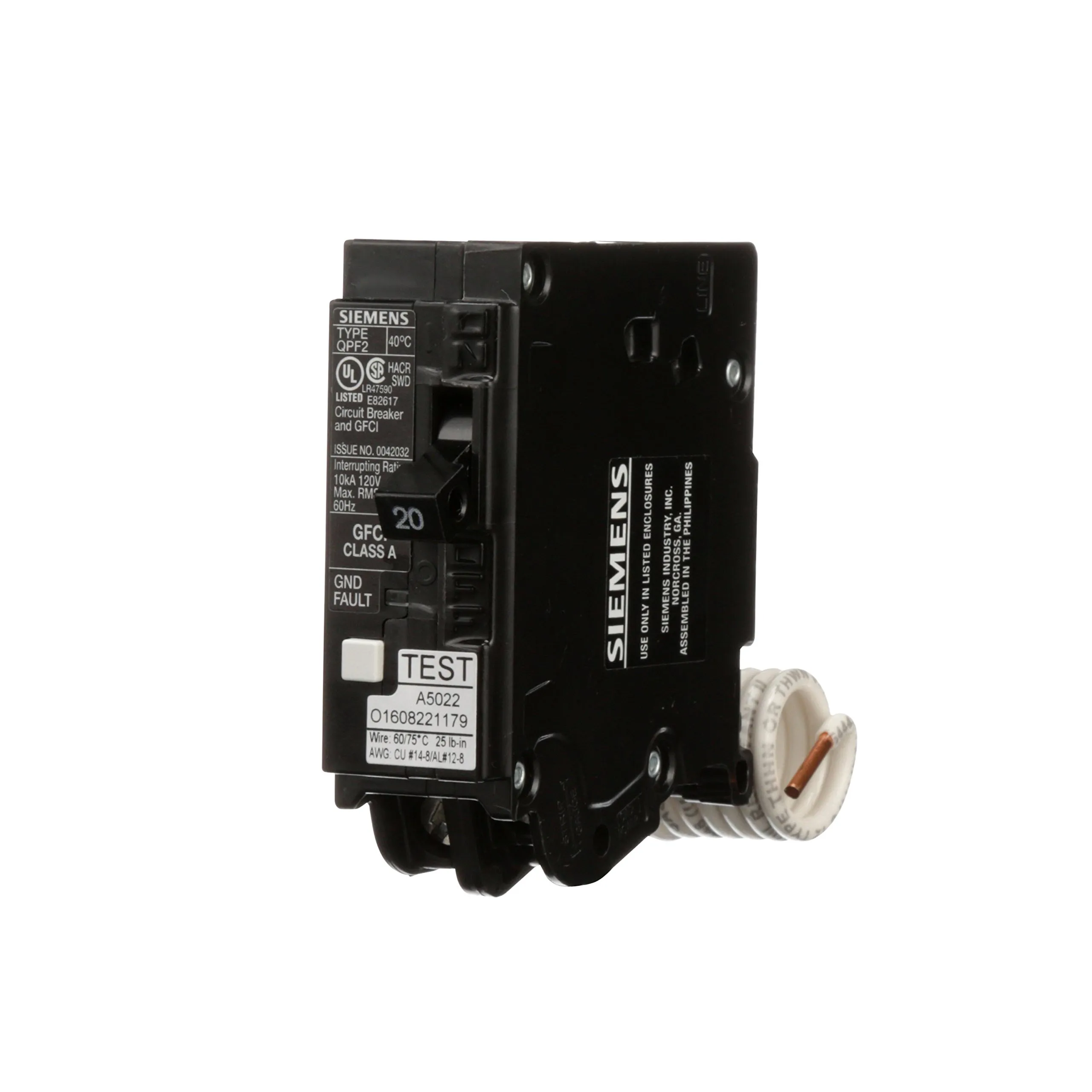 Siemens GFCI Circuit Breaker QF120