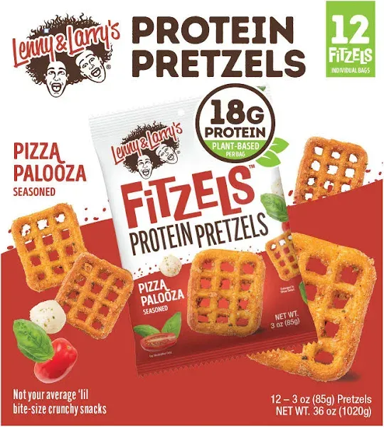 Lenny & Larry's Pizza Palooza Fitzels Protein Pretzels