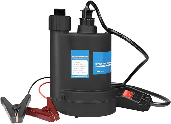 Sump Pump Submersible Pump 1/4 HP Sump Pump 1800 GPH Submersible Utility Pump-Black