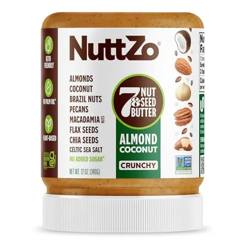 Clean Eating Keto Almond Butter | Vegan &amp; Kosher, No Added Sugar, 12oz Jar