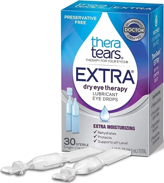 TheraTears Extra Vials Dry Eye Therapy Lubricant Eye Drops (0.6 fl oz)