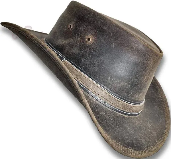 HAT Leather【oZtrALa】Australian Oiled Outback Aussie Western Cowboy Men Women BUSHMAN HL31