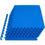 ProsourceFit Exercise Puzzle Mat 3/4" - Blue